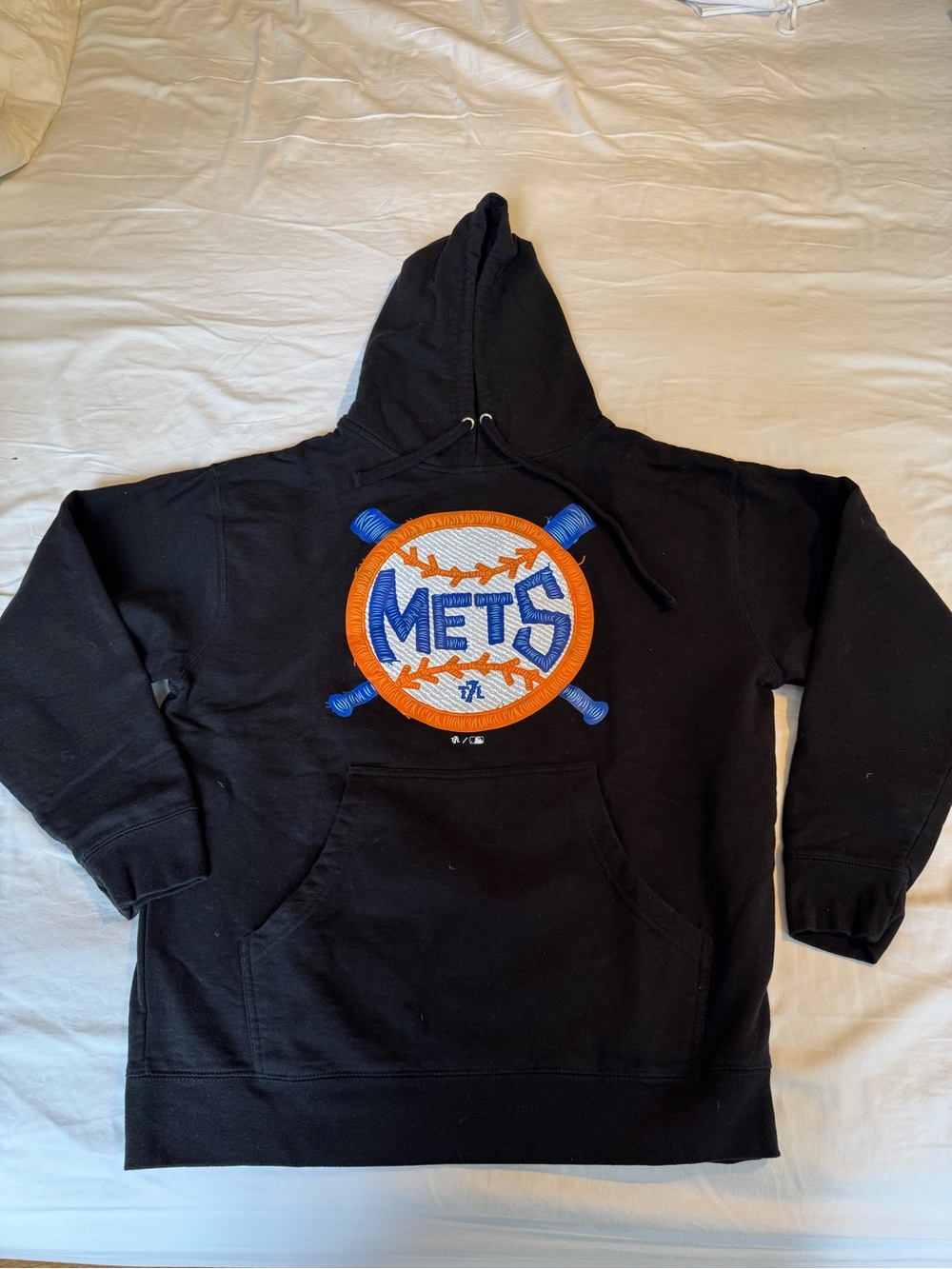 New York Mets Hoodie - The 7 Line - Black with Orange & Blue